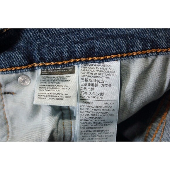Levis 505 Jeans Mens Blue Denim Straight Leg Classic Pants Tag Sz 36X30 (35X30) - Picture 9 of 11